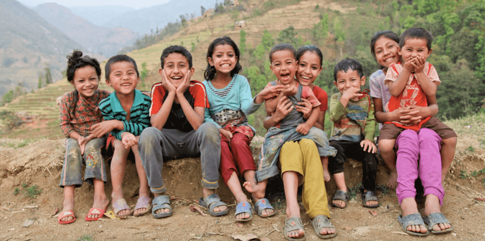 Kinder in Nepal
